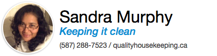 Sandra's email signature